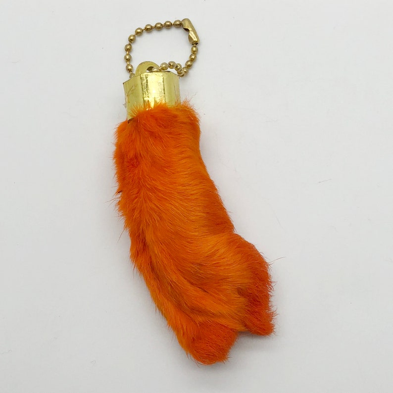LUCKY Rabbit Foot Good Luck Charm Pendant Key Ring Natural In Etsy