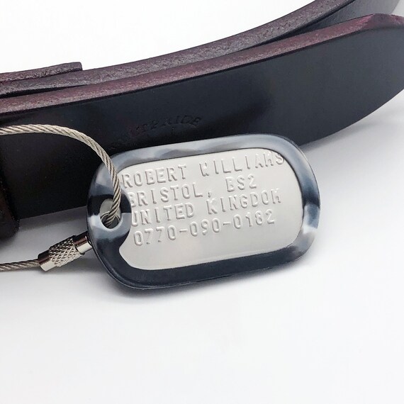 engraved stainless steel luggage tags