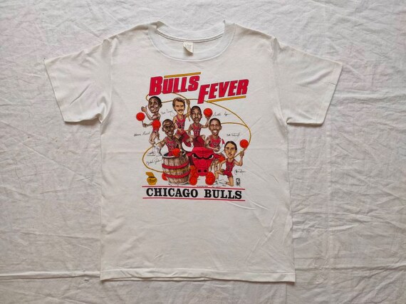 Vintage 80s Chicago Bulls Tshirt Bulls Fever Size