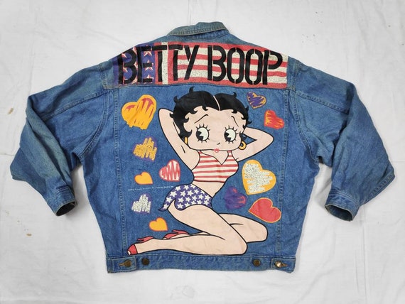 Sale!! Vintage Betty Boop Denim Jacket Size Medium