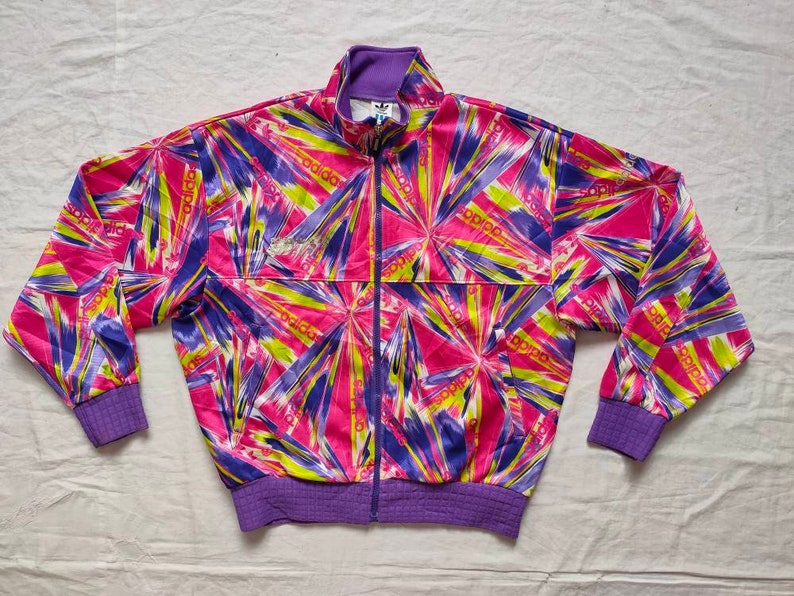 Vintage Adidas Spark Design Rainbow shops Jacket Sweater Size Large