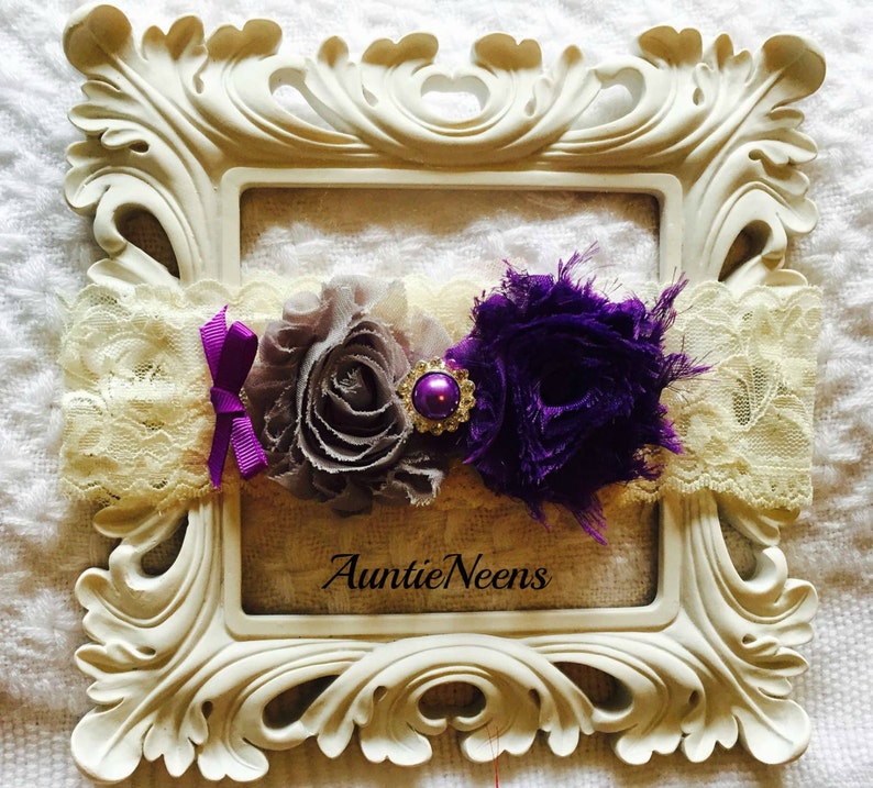 Wedding Garter Belt Lace Garter Belt Purple Garter belt Gray Garter belt Toss Garter belt Ivory Garter Garter belt set Bridal Garter