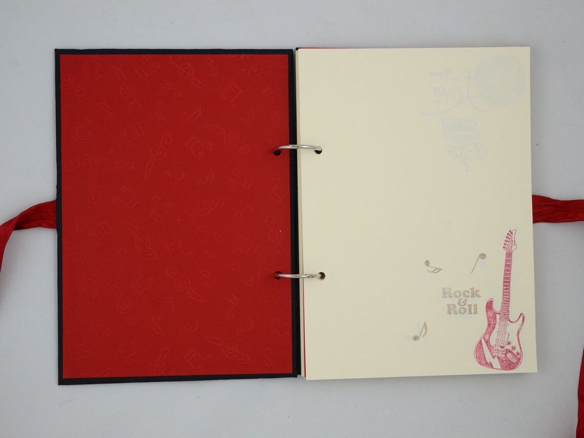 Music Guitar Notebook Scrapbook Notebook Memory Book Etsy