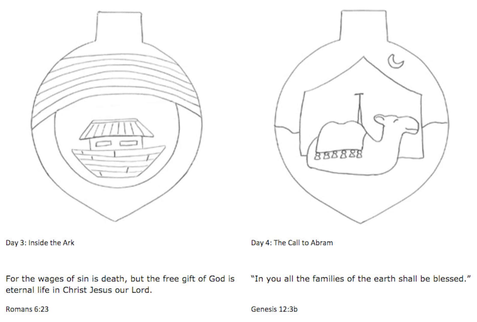 Advent Jesse Tree Coloring Pages- SALE - Etsy