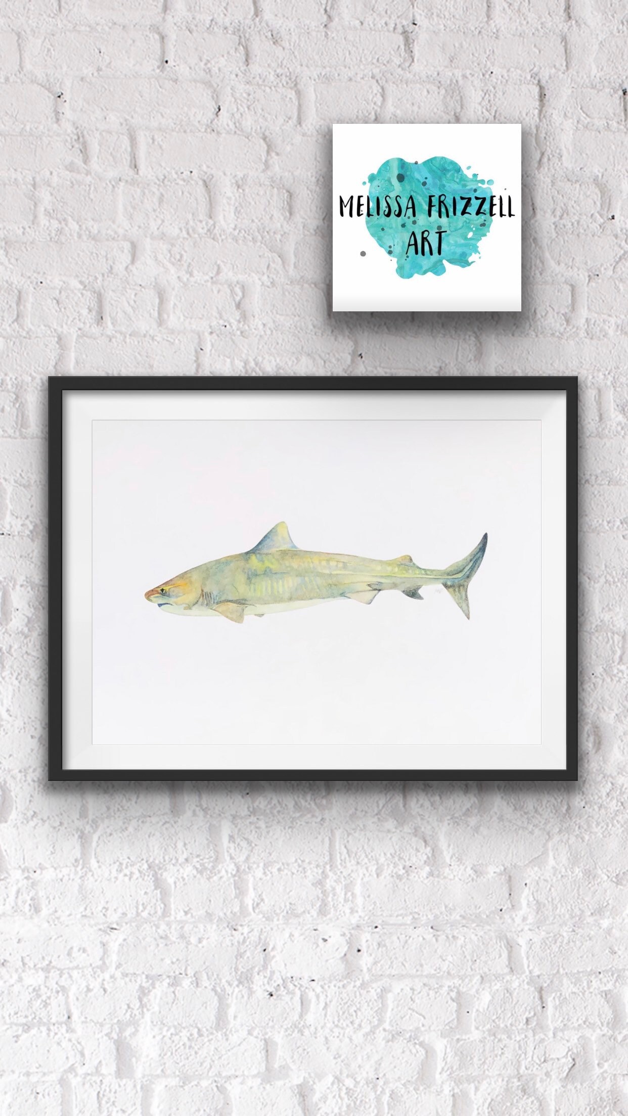 Tiger Shark Wall Art, Shark Wall Decor, Ocean Art, Sea Life Wall Art