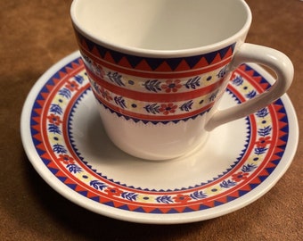 Arabia Finland JOUNI by Raija Uosikkinen 5.5-6oz Espresso Coffee Cup & Saucer