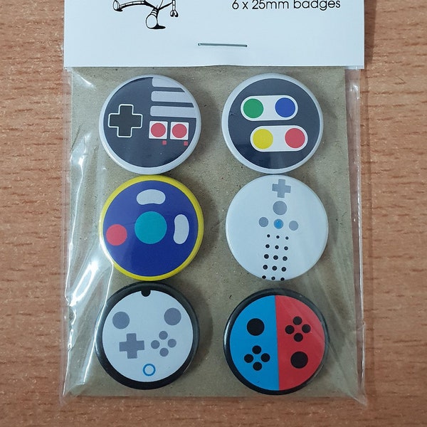 The Nintendo Controller Collection - 25mm button badges