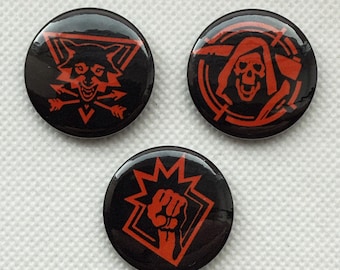 End Game Specializations / Pack 1 / 25mm Badges inspired by The Division 2 (3 x badges)