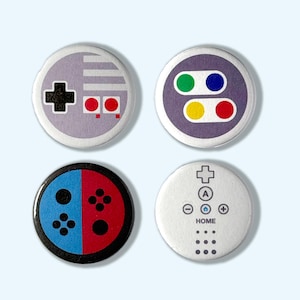 Coleção de controles Nintendo - emblemas de botões de 25 mm