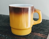 Vintage Yellow Anchor Hocking Fire-King Mug
