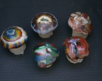 Juego de 5 velas de setas millefiore