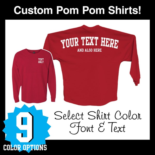 J America Custom Pom Pom Shirt / Personalized J America Billboard Jersey / J America Spirit Wear / Spirit Wear / Gifts For Her