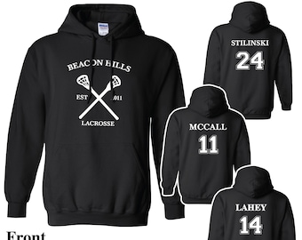  McCall 11 Teen Wolf Beacon Hills Inspired Lacrosse Hoodie Adult  Fashion : Clothing, Shoes & Jewelry