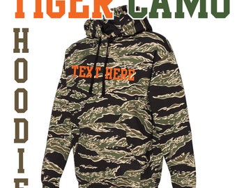 Tiger King Camo Custom Personalized Camo Hoodie Perfect For Hunting Season Customizable Camouflage Hoodie Hunting Hoodie
