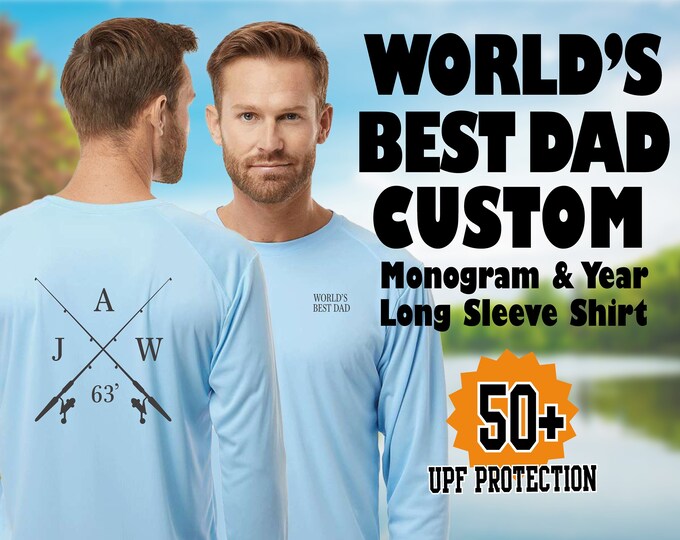 Best Dad In The World Photo - Personalized Custom Long Sleeve T-Shirt main image 0
