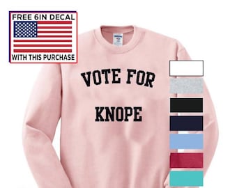 Parks and Recreation Sweatshirt crewneck Ludgate Pawnee Knope Swanson rat li'l sebastian Leslie Mouse Dwyer Vote Knope Parks and Rec Custom