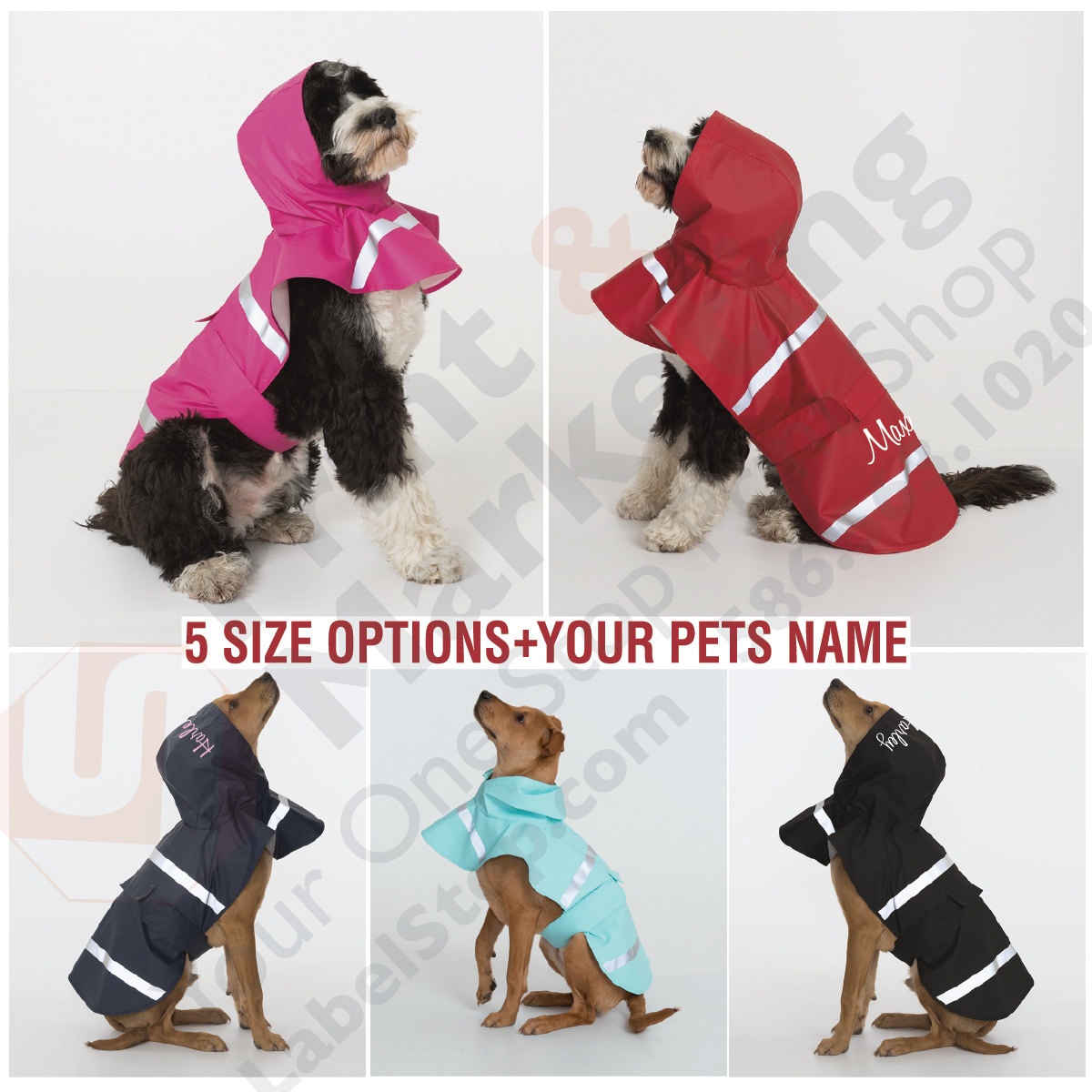 Custom Pet Raincoat Personalized Dog Rain Jacket accessories Etsy