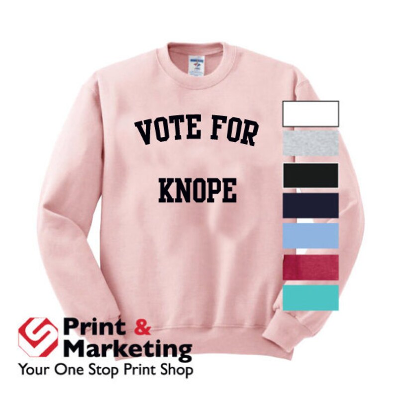 Parks and Recreation Sweatshirt crewneck Ludgate Pawnee Knope Swanson rat li'l sebastian Leslie Mouse Dwyer Vote Knope Parks and Rec Custom image 2