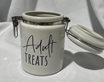 Adult Treats 14oz storage jar / stash jar / with one free mystery sticker