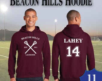 Teen Wolf Beacon Hills Lacrosse Unisex Hooded Sweatshirt Sports Scott McCall 11 Hoodie Stiles Stilinksi 24 Lacrosse Hoodie Lahey Dunbar Hale