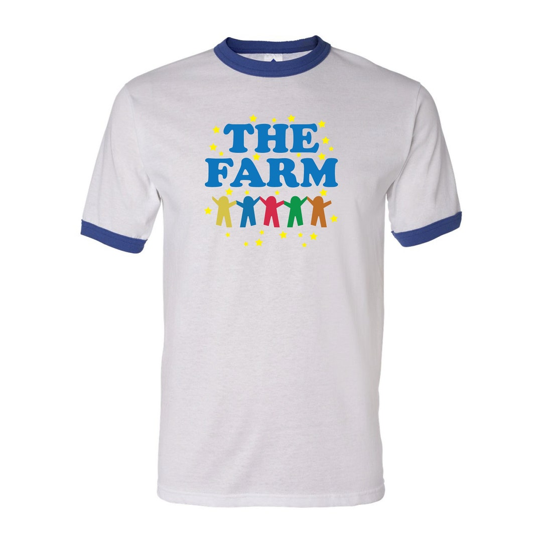 The Farm RIVERDALE White & Navy 50/50 Ringer Tshirt / Betty Alice