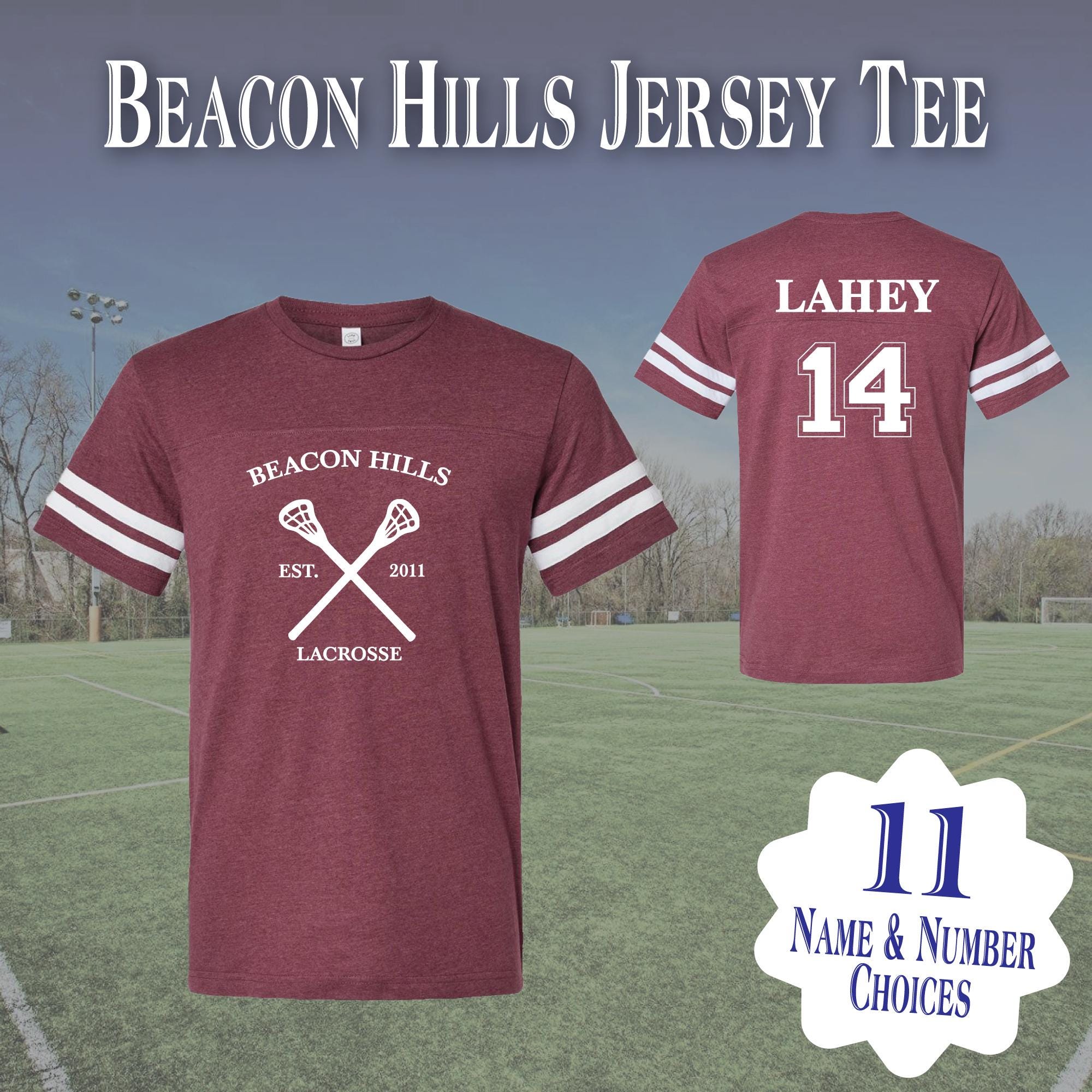 Beacon Hills Lacrosse Teen Wolf Adult Football Fine Jersey Tee Stiles  Stilinski Scott Mccall Isaac Lahey Lacrosse Football Style - Etsy Israel, image size:2000x2000