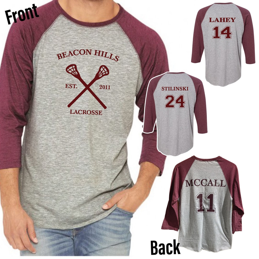 Beacon Hills Teen HOODIE Stilinski McCall Lahey All Names Lacrosse  PERSONALIZED