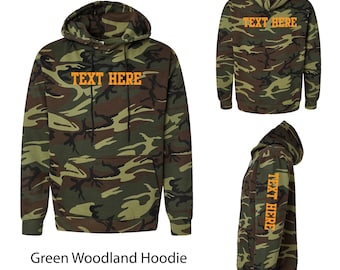 Custom Personalized CAMO Hoodie / Hunting Season Customizable Camouflage Hoodie Hunting Hoodie / Gifts for Him