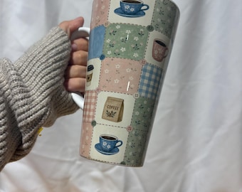 Patch Design Latte Mug / Full design / Coffee lovers