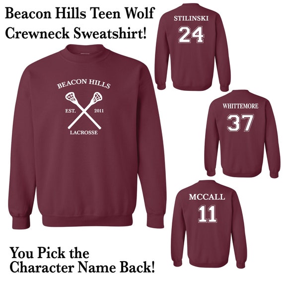 Beacon Hills Lacrosse Hoodie Teen Wolf McCall Stilinski Lahey Unisex  Sweatshirt. 