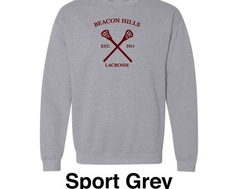 Teen Wolf Beacon Hills Lacrosse Crewneck Sports Scott Mccall 