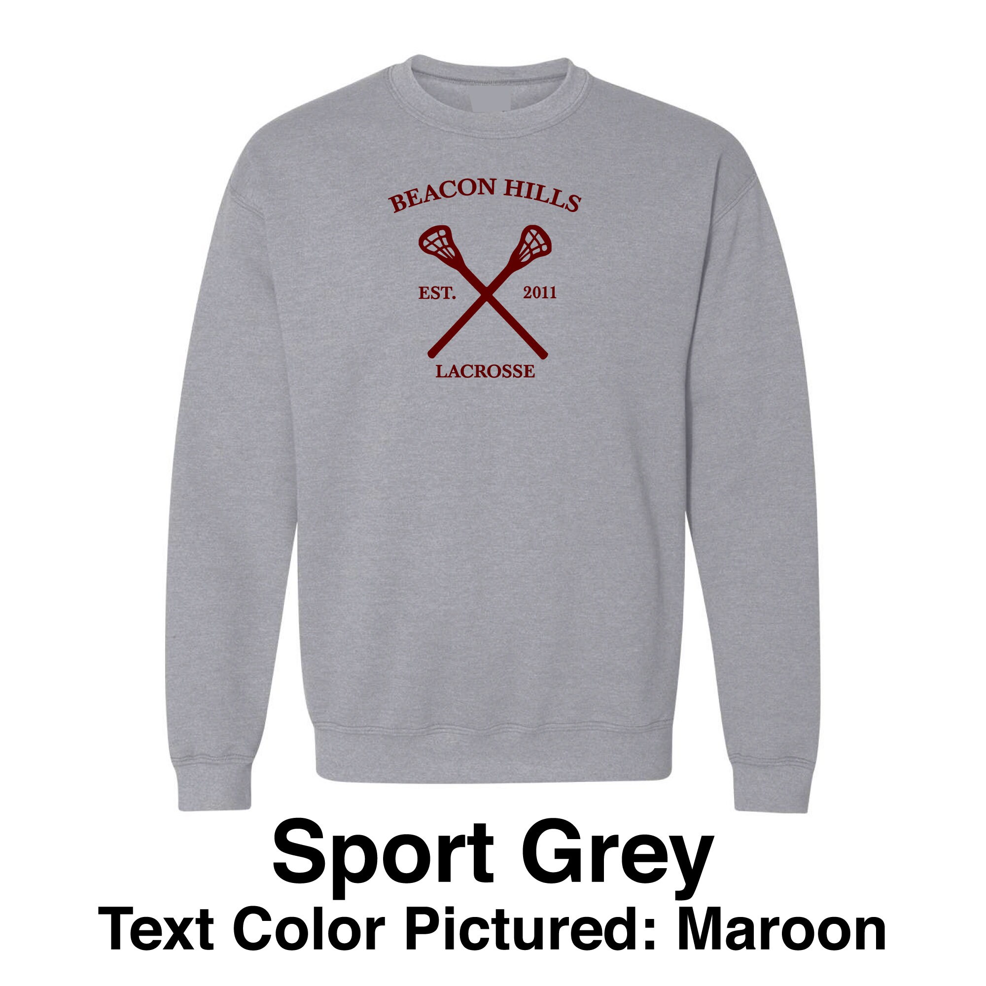 Teen Wolf Beacon Hills Lacrosse Crewneck Sports Scott Mccall 