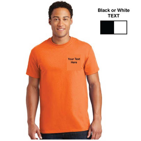 Safety Orange Customizable Left Chest T 