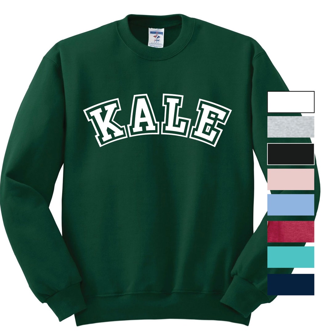 Kale Sweatshirt University Inspired Yale Inspired Healthy Crew Neck