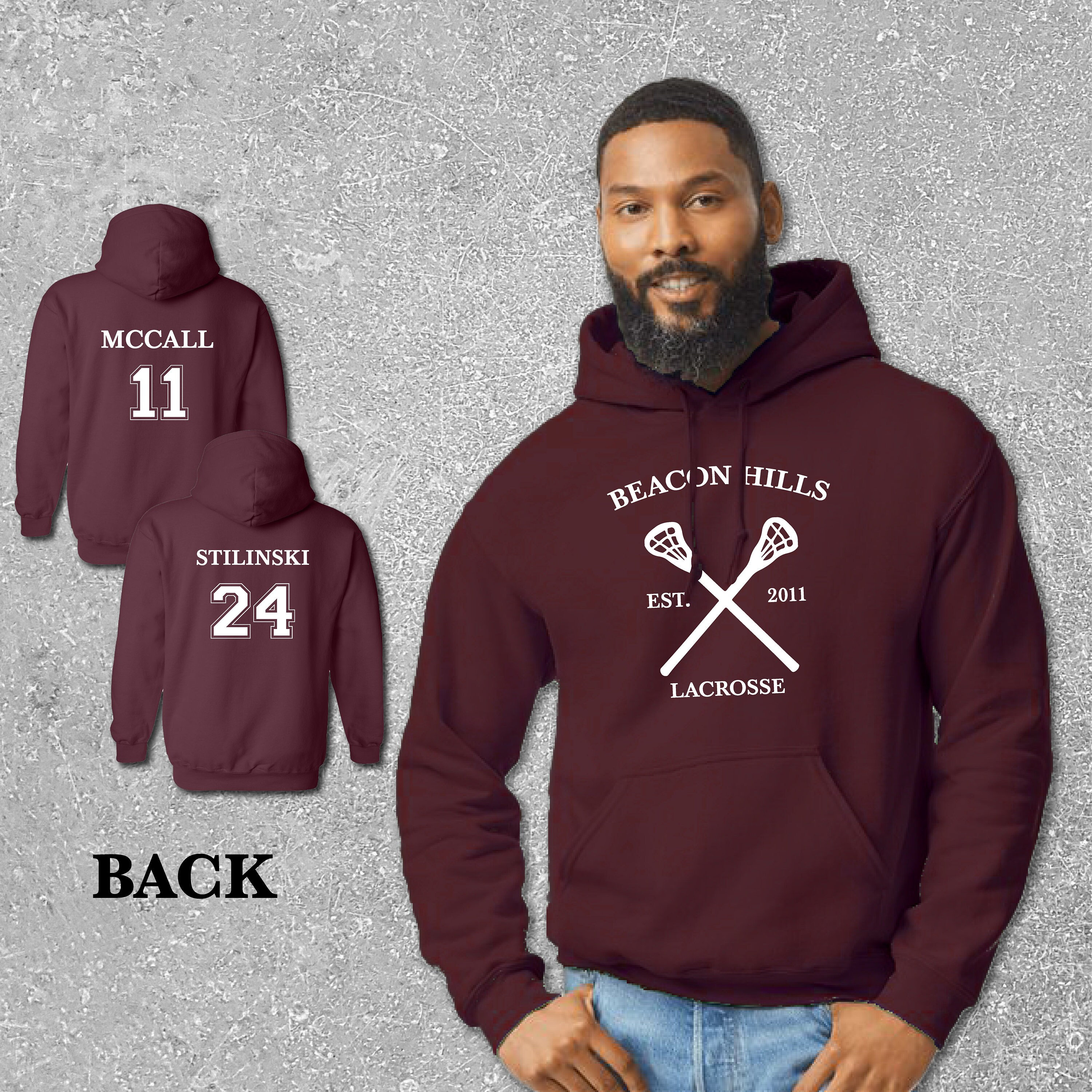 Beacon Hills Lacrosse Hoodie Teen Wolf McCall Stilinski Lahey Unisex  Sweatshirt. 