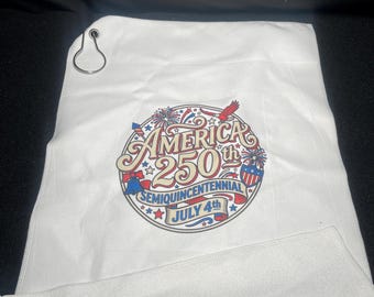 American Golf Towel With Ring/ Red version/Yellow Version
