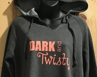 Dark and Twisty Women's Lightweight California Wavewash Hooded Pullover Sweatshirt / Greys Anatomy Beautiful Day Save Lives My Person Yang