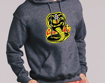 Cobra Kai Karate Kid Unisex Hooded Sweatshirt Cobra Snake Hooded