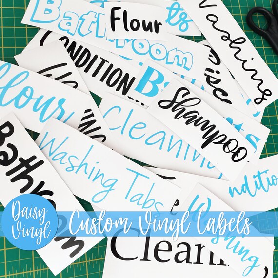 Custom Personalised Vinyl Label Stickers Names Organising Etsy UK