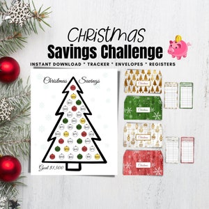 Christmas Savings Tracker Printable, Christmas Savings Challenge, Christmas Savings, Holiday Savings Funds, Money Saving Challenge Printable
