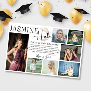 Editable Half Page Yearbook Ad Template, DIY Personalized, High School Grad, Modern Graduate Yearbook Ad (Canva Template) image 9