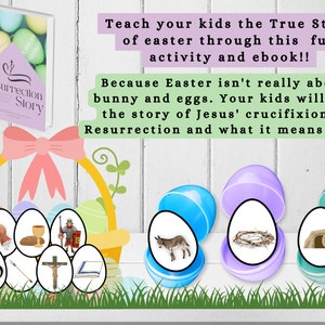 Resurrection Eggs Printable, Easter Bible Games, Easter Printable Game For Kids, Easter Advent, Easter Story Eggs