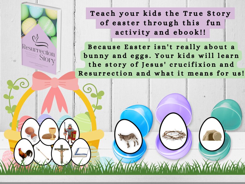 Resurrection Eggs Printable, Easter Bible Games, Easter Printable Game For Kids, Easter Advent, Easter Story Eggs