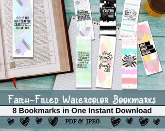 Printable Bookmarks Christian - Etsy