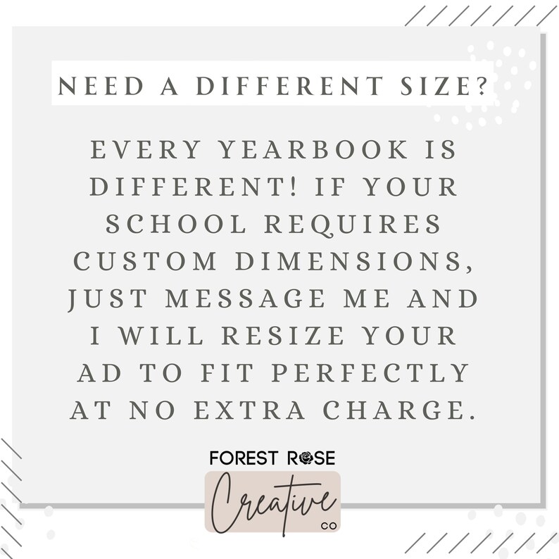 Editable Half Page Yearbook Ad Template, DIY Personalized, High School Grad, Modern Graduate Yearbook Ad (Canva Template) image 10