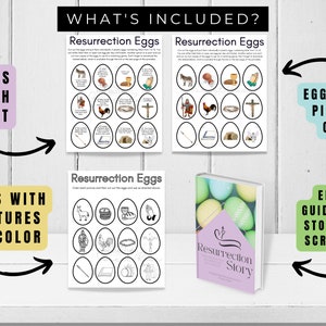 Resurrection Eggs Printable, Easter Bible Games, Easter Printable Game For Kids, Easter Advent, Easter Story Eggs