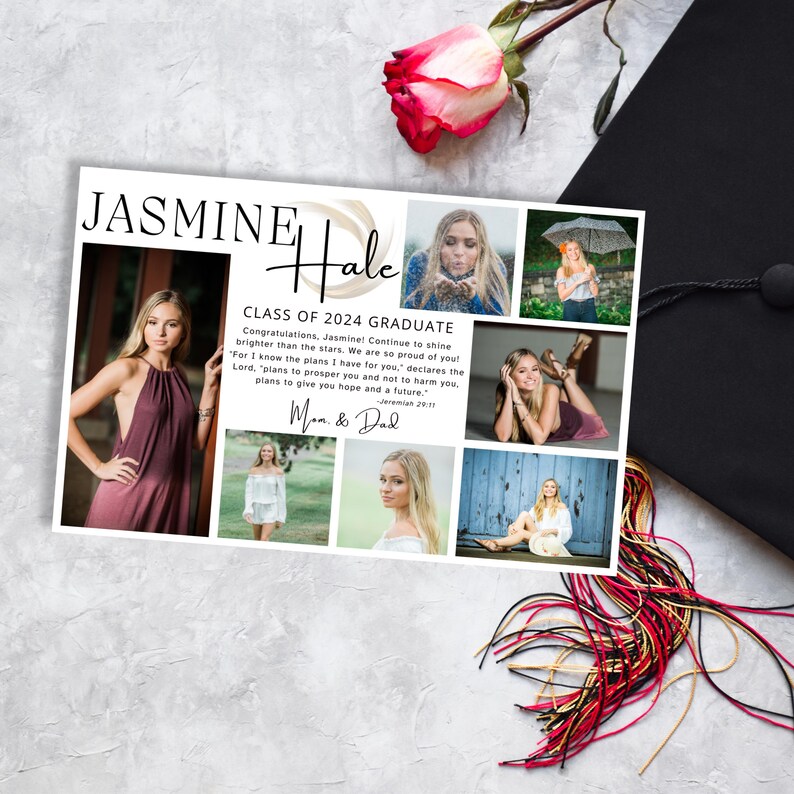 Editable Half Page Yearbook Ad Template, DIY Personalized, High School Grad, Modern Graduate Yearbook Ad (Canva Template) image 13