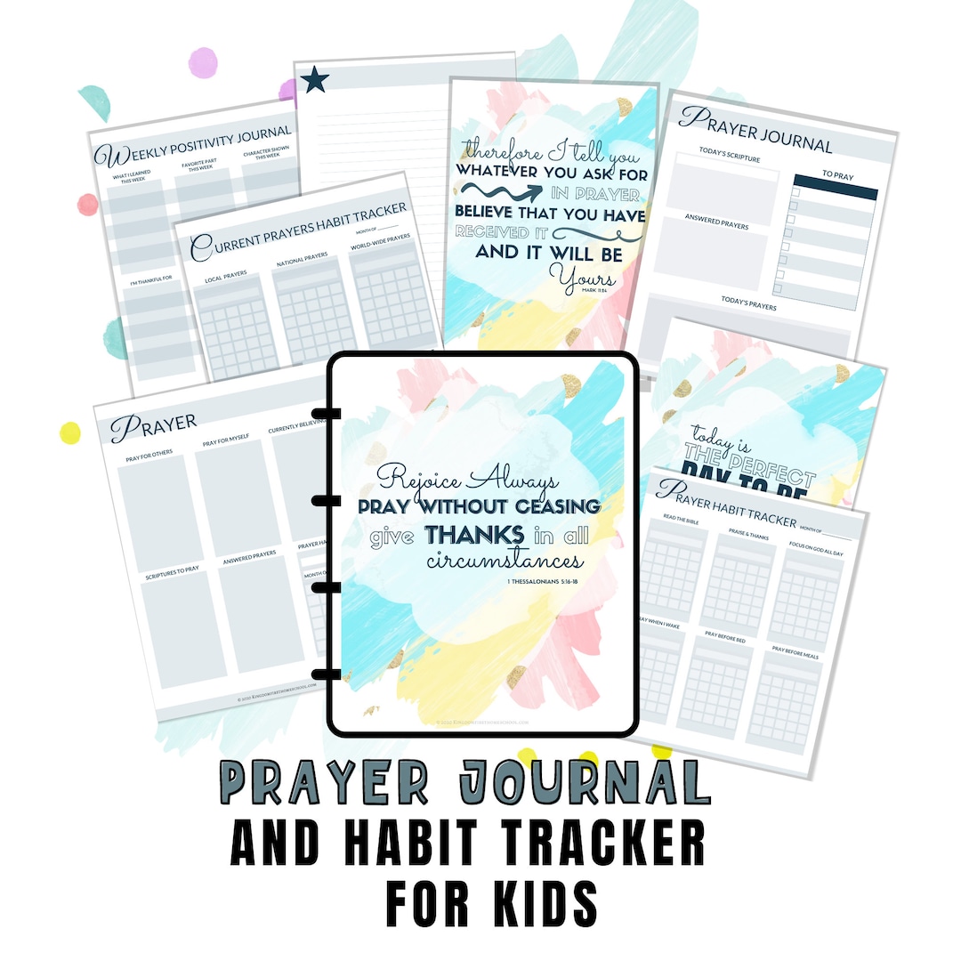 Prayer Journal and Habit Tracker for Kids | Prayer Journal | Positivity ...