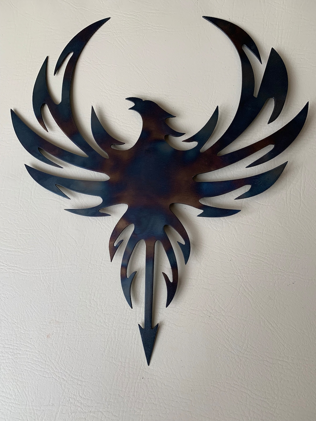 PHOENIX Bird Metal Flamed Effect Wall Art Mythical Creature Etsy UK