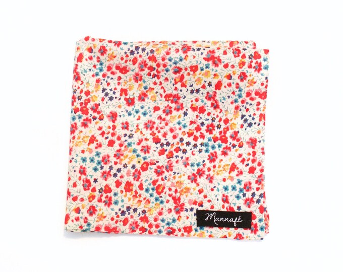 Pocket Square, Pocket Square, Liberty phoebe Red, Accessory, Wedding - Etsy